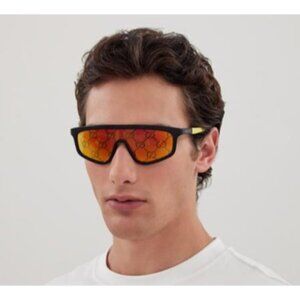 NEW GUCCI GG1736S 004 SHIELD YELLOW UNISEX SUNGLASSES GUCCI
